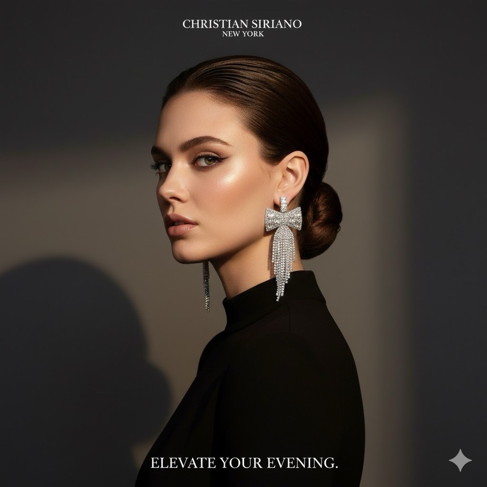 Bow rhinestone Earrings